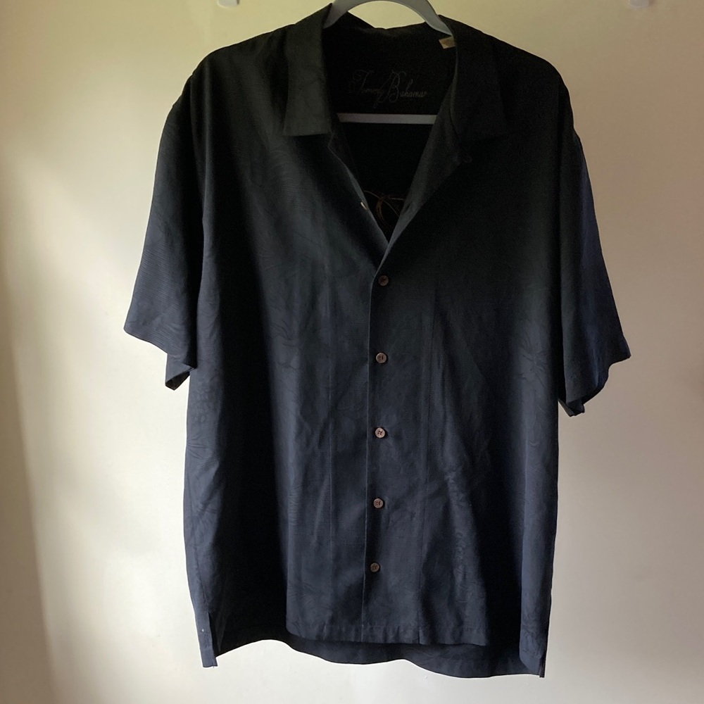 Tommy Bahama Silk Camp Shirt in Black - Picture 3 of 13